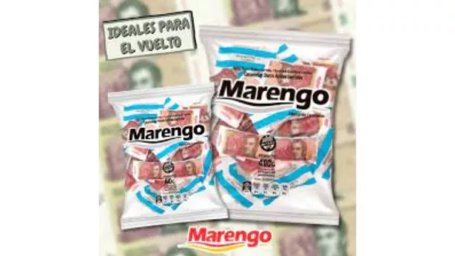 Venden caramelos con la forma del billete de $5 para vuelto (y deja margen de ganancia)