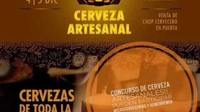 Llega el 8º Festival Provincial de Cerveza Artesanal (20 stands cerveceros y gastronomía local)
