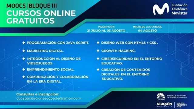 Nuevos y renovados cursos virtuales de COPADE y Fundación Telefónica Movistar (mira cómo inscribirte)