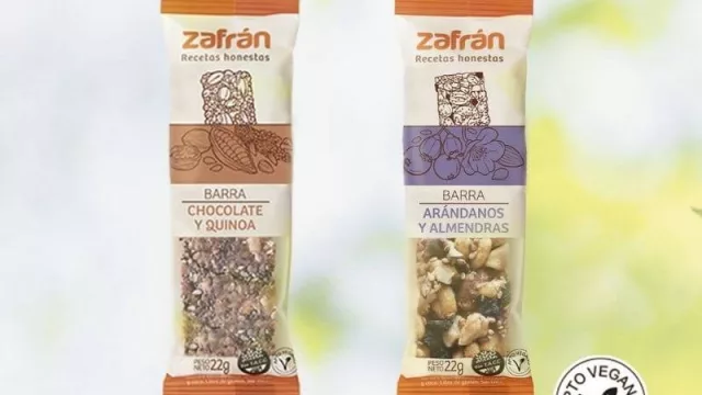 Zafrán lanza sus primeras barras veganas
