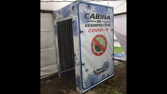 Plásticos Bamby donó una cabina de descontaminación para el personal del SAME 