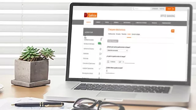 Un paso más: Banco Galicia permite que las empresas emitan hasta 5.000 cheques electrónicos para pagos