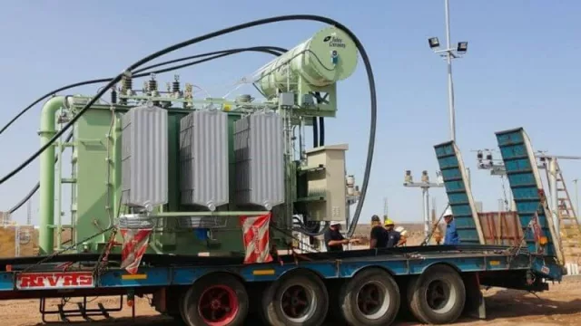 Llegó la pieza clave para el futuro abastecimiento eléctrico del Parque Industrial de Añelo