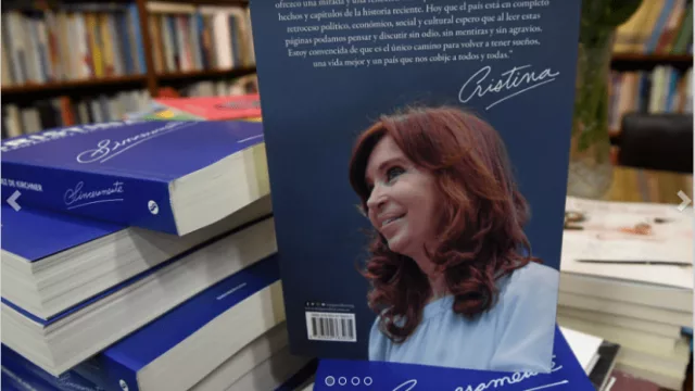 El juez Bonadio busca embargar las ganancias de Cristina Kirchner con el libro Sinceramente