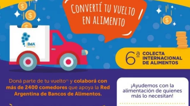 “Convertí tu vuelto en alimento”: la campaña a favor de la Red Argentina de Bancos de Alimentos