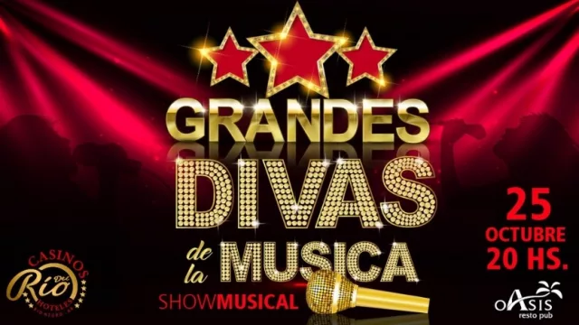 "Grandes Divas de la Música" de Leandro Stepanchuck con Cena Show en el Casino Del Río
