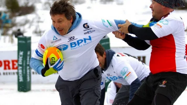 “Manu” Contepomi participó del Rugby Xtreme en la nieve de Caviahue