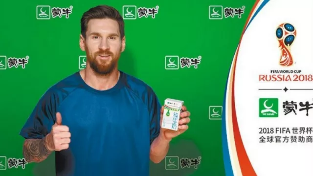 Messi suma como nuevo auspiciante a la empresa láctea más grande de China