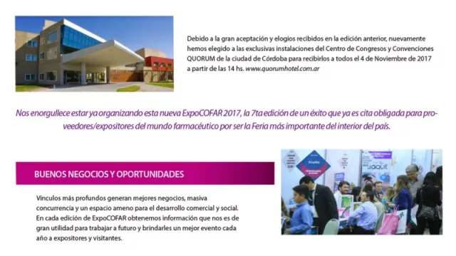 ExpoCofar, el evento que moverá casi $ 1,5 millones por hora (cuando los negocios llegan a las convenciones)