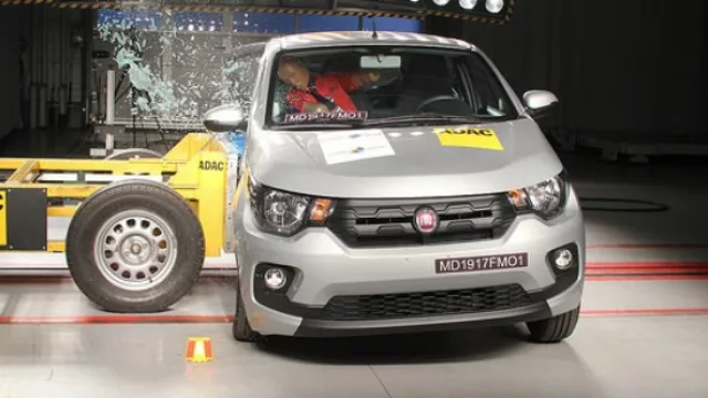 Fiat Mobi con respuesta deficiente al impacto lateral