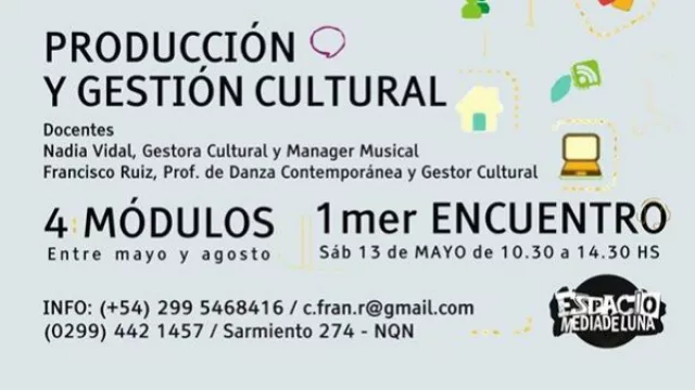 Se viene un curso de management del sector producción y de gestión cultural
