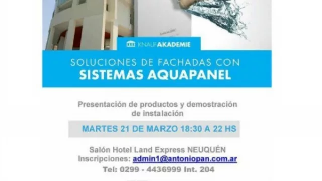 Knauf presentó la solución para fachadas que ofrece Sistemas Aquapanel (Antonio Pan & Hijos organizó el evento)