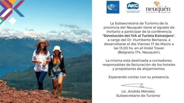 Neuquén se capacitará para implementar la norma “Devolución de IVA” para los extranjeros (rige desde este año en todo el país)