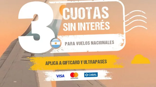 Viajá con Flybondi con las mejores tarifas y en 3 cuotas sin interés (incluido el aeropuerto de Neuquén)