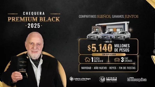 La Neuquina y Horacio Pagani lanzan la Chequera Premium Black con más de $ 5.000 millones en premios