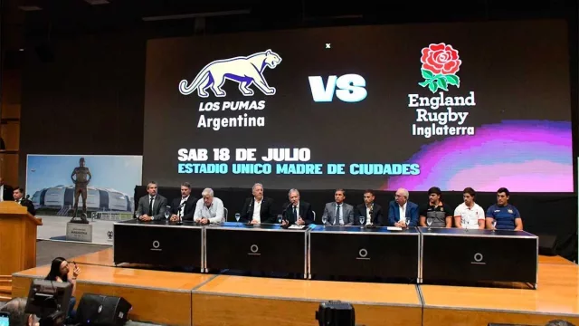 El gobernador Suárez anunció el partido de Los Pumas–Inglaterra y destacó su impacto económico en la provincia