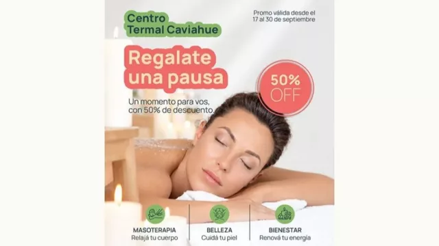 Caviahue ofrece 50% de descuento en tratamientos termales hasta fines de septiembre